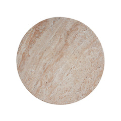 Travertine-Inspired Concrete Side Table