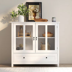Glass Door Buffet Cabinet