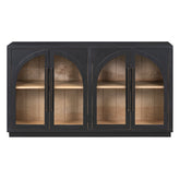 Arched Glass Door Sideboard Cabinet