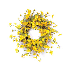 23" Spring Daisy Artificial Wreath