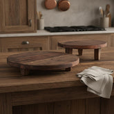 Set of Two Reclaimed Wood Riser Trays