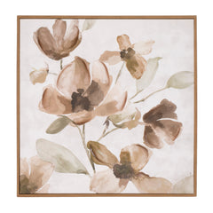 Set Of Two Floral Natural Framed Wall Art