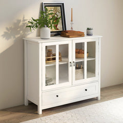 Glass Door Buffet Cabinet
