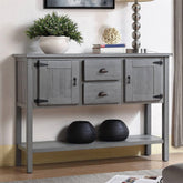 Solid Wood Farmhouse Sofa Table Sideboard Cabinet