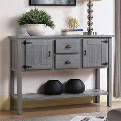 Solid Wood Farmhouse Sofa Table Sideboard Cabinet