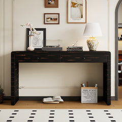Curved Console Table with Storage