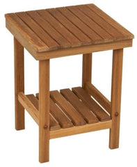 16" Grand Resort Teak Compact Shower Stool - Radiant HomeLiving