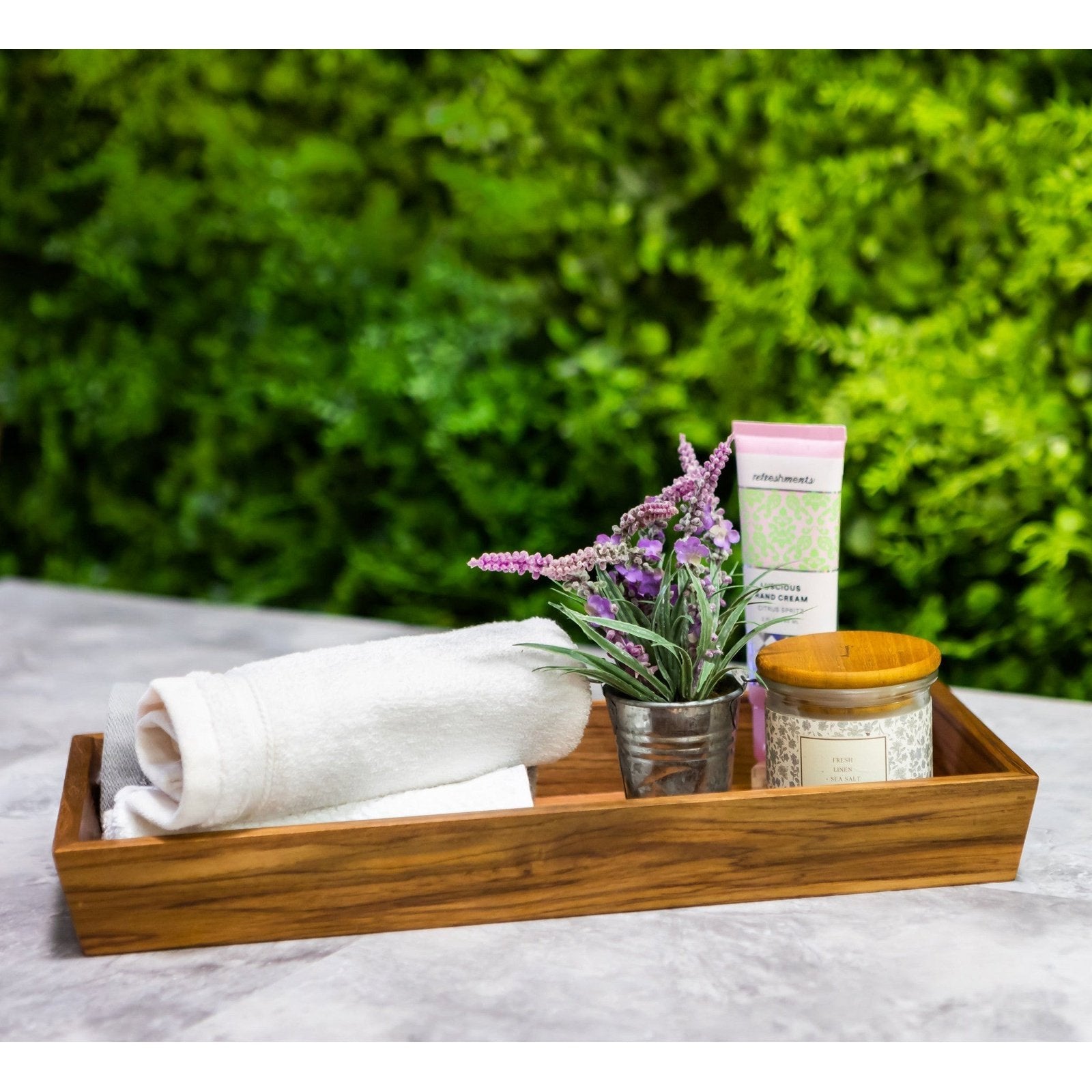 Solid Teak Vanity Tray - Radiant HomeLiving