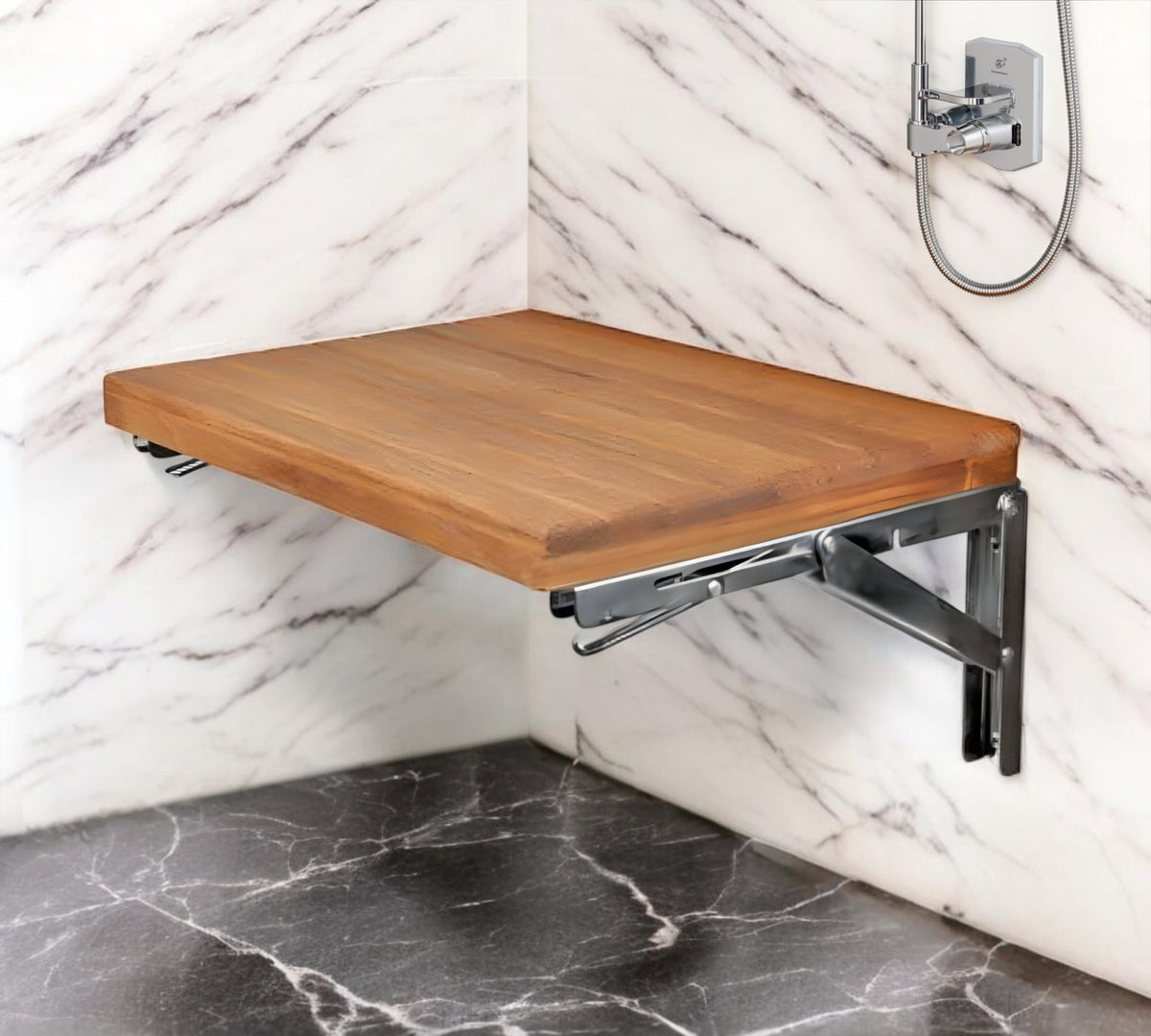 30" Premium Wall Mount Teak Shower Bench