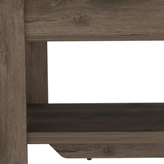 Dark Brown Storage Bench with Flip Top
