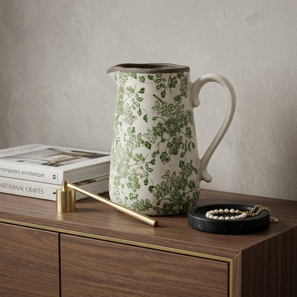 Leaf Ceramic Jug Vase