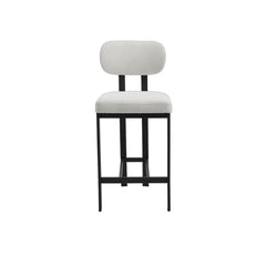 White and Black Counter Height Bar Chairs (Set of 2)