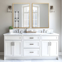 36" Gold Metal Framed Bathroom Vanity Mirror