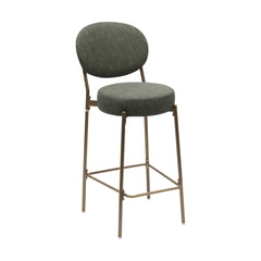 Green and Gold Low Back Bar Chair Set