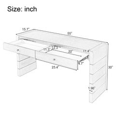 Curved Console Table with Storage