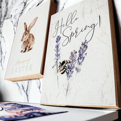 Hello Spring Wooden Block Sign