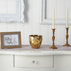 6” Designer Gold Vase