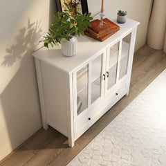 Glass Door Buffet Cabinet