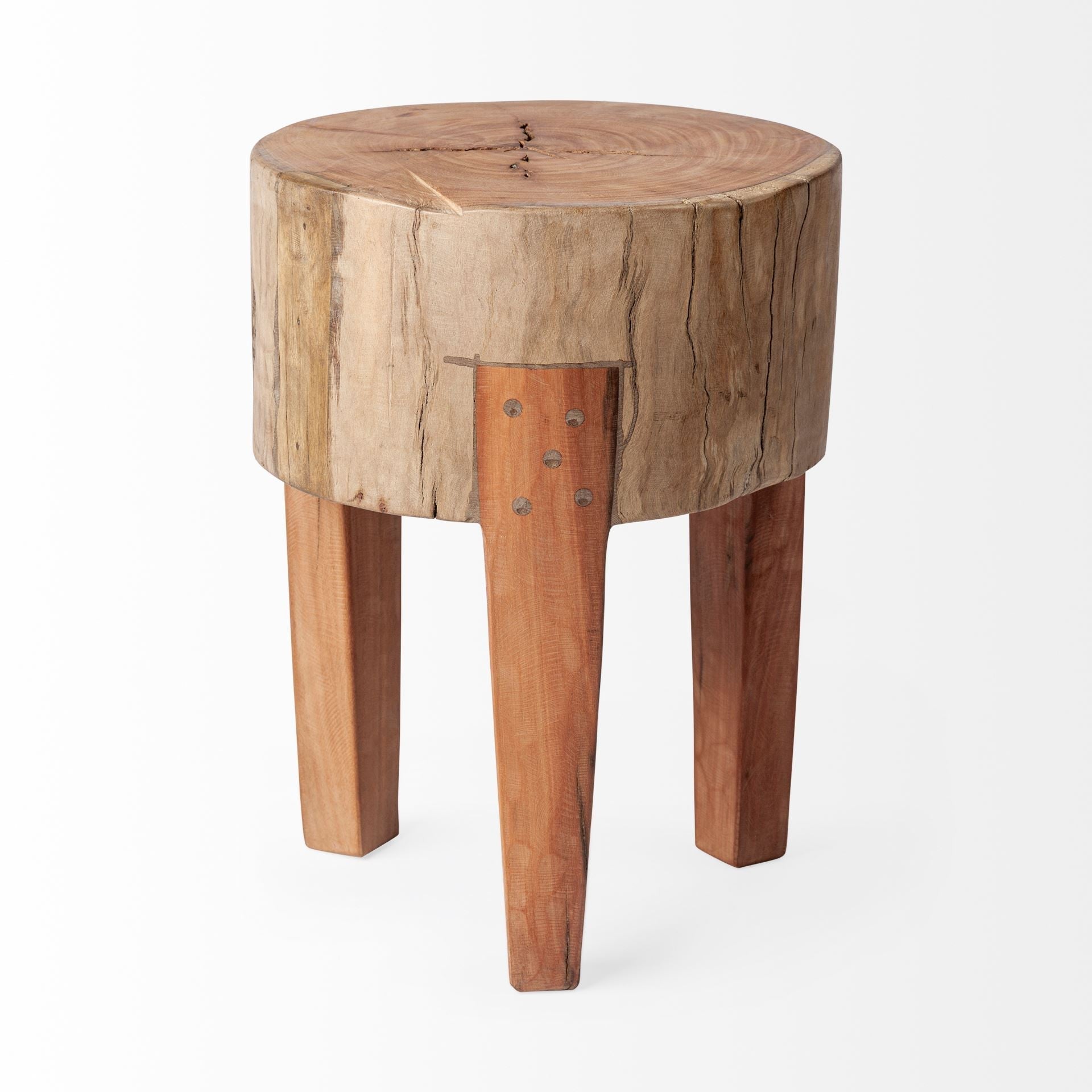 Reclaimed Wood Stool - Radiant HomeLiving