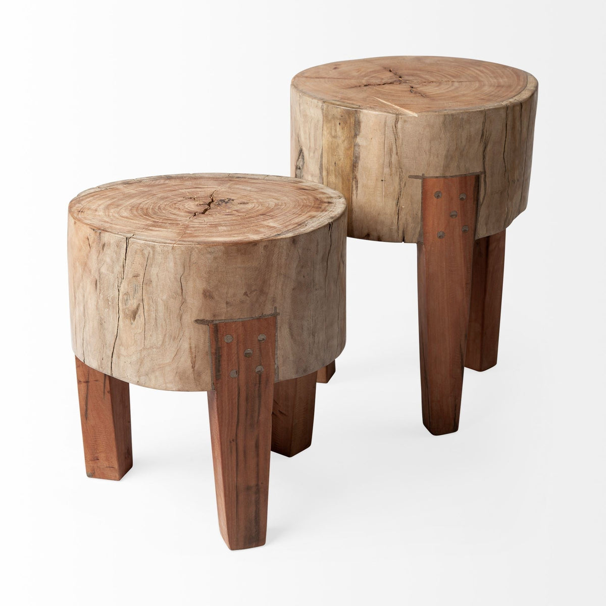 Reclaimed Wood Stool - Radiant HomeLiving