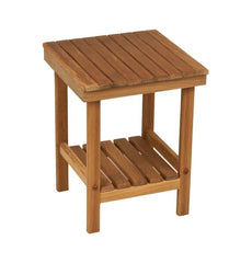 16" Grand Resort Teak Compact Shower Stool - Radiant HomeLiving